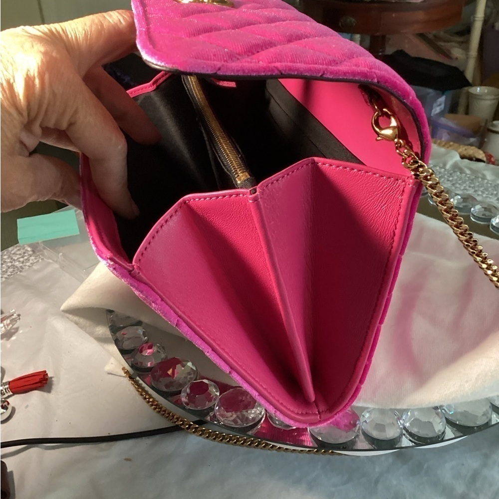 Versace La Medusa Velvet Pink💞NWT PURSE - Picture 12 of 17